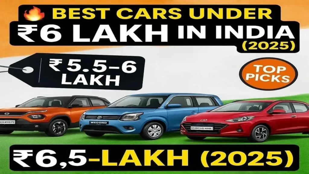 Best Cars Under ₹6 Lakh in India (2025)