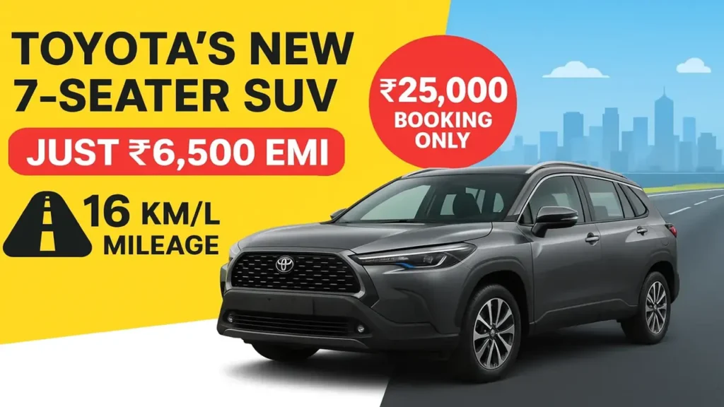Toyota 2025 SUV exterior view in India