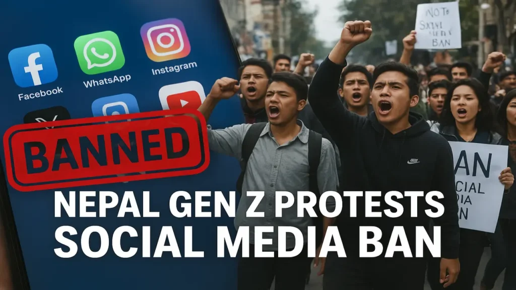 Nepal Gen Z Protests in Kathmandu after social media ban