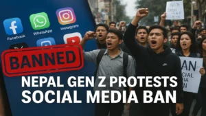 Nepal Gen Z Protests in Kathmandu after social media ban