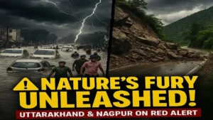 Heavy rain in Uttarakhand and Nagpur causes flooding and red alerts