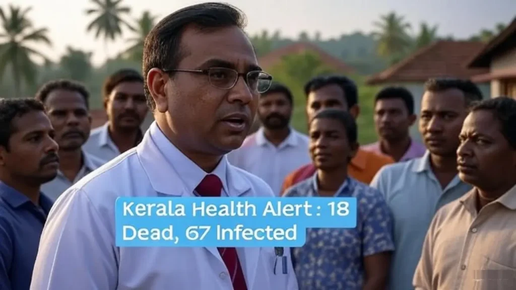 Public health worker educating Kerala residents