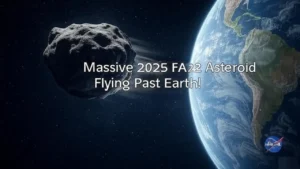 Massive 2025 FA22 asteroid flying past Earth