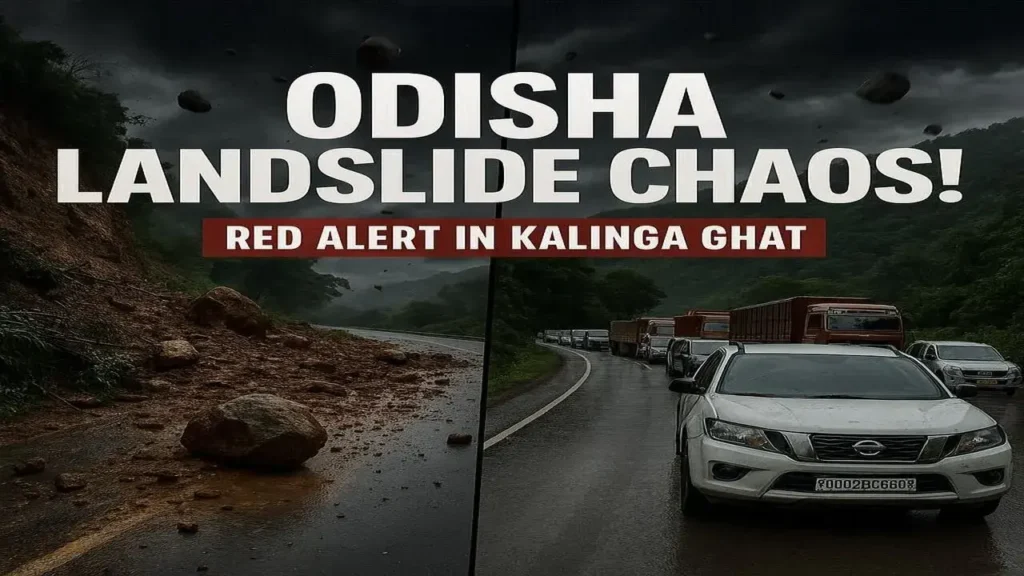 Odisha landslide Kalinga Ghat road blockage