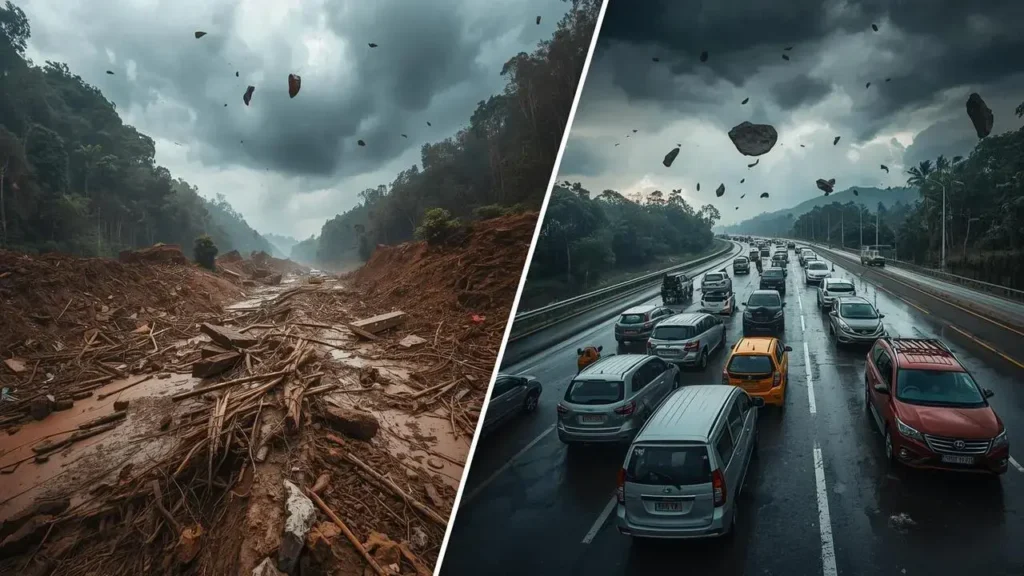 Odisha landslide Kalinga Ghat road blockage