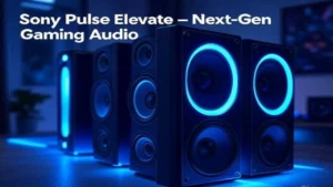 Sony Pulse Elevate wireless gaming speakers close-up
